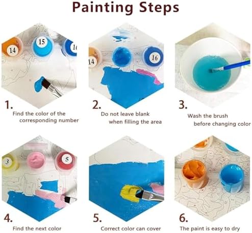 MIRCVSH DIY Bookstore Paint by Numbers Kit for Adults,Riverside Scenery Painting by Number Kits for Adult Beginners,Watercolor Oil Painting Kit for Home Decor Gifts 16x20 Inch. - Image 7