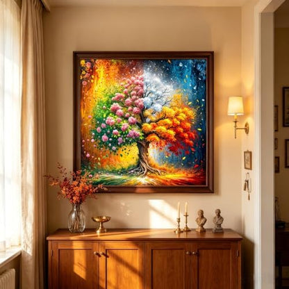 Tree of Life Stamped Cross Stitch Kits for Beginner 13.7x13.7 Inch - Image 2