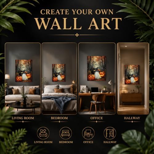 HITO Halloween Paint by Numbers Kit for Adults Ghost Frameless 16x20 Inch - Image 7