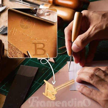 Framendino, 26 Pack Letter Wood Burning Tips Hotstamps Alphabet Set for DIY Carving Craft - Image 7