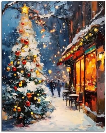 ICYANART Christmas Paint by Numbers Kit for Adults Beginner 16x20Inch by Unknown