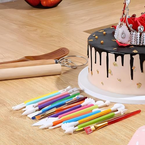 Fondant Sculpting Tool Set, 9-Piece Plastic Cake Decorating Pens - Image 4