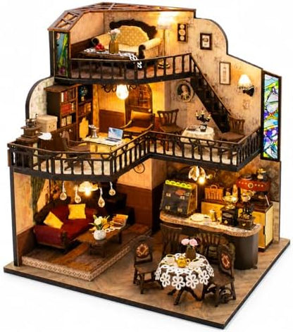 Spilay DIY Miniature House Kit for Adults, Miniature Dollhouse Building Kit by SpilayDIYDollhouseMiniature