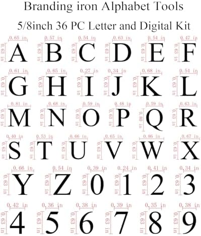 5/8" Wood Burning Letter Kit, 36Pcs Alphabet and Number Branding Iron - Image 3