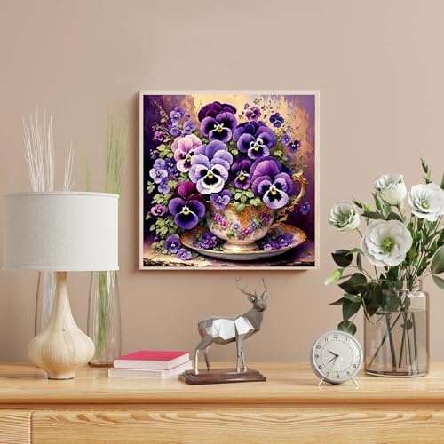 Flower Paint by Numbers Kit for Adults, Paint by Number for Adults Flowers - Image 4