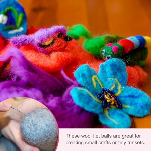 PATIKIL Wool Felt Balls Beads Wool Felting Pom 1.5cm 15mm Pink for Home Decor DIY Crafts Handcrafts Project Pack of 20 - Image 5