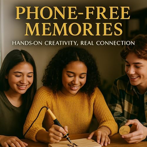 DIY Woodburning Gift-Maker Kit — Screen-Free Holiday Break Activity (Ages 12+) — Personalize Cutting Board, Coasters, Keychains & Frame — Tool, Tips, Instructions, Wood Blanks Included - Image 3