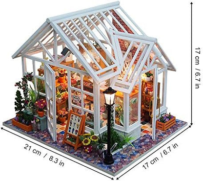 GuDoQi DIY Miniature Dollhouse Kit, Tiny House kit with Music, Miniature House Kit 1:24 Scale, Great Handmade Crafts Gift for Birthday Christmas, Beautiful Flower Shop - Image 2