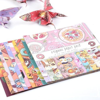 Origami Paper 100 Sheets, 6-Inch Square Double Sided Colored Craft Paper - Image 4