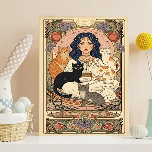 Diamond Art Kits for Adults,Tarot Cats Diamond Art Painting Kits for Adults - Image 3