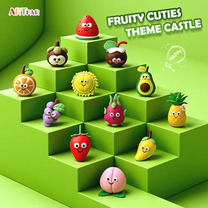 ARTPAR Air Dry Clay Kit for Kids - 12 Fruit DIY Modeling Magic Clay Sets - Image 6