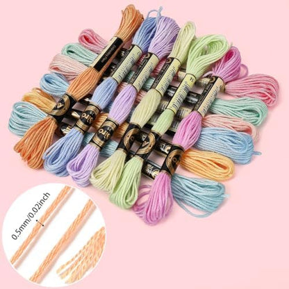 12 Skeins 105 Yards Macaroon Embroidery Floss String for Jewelry - Image 6