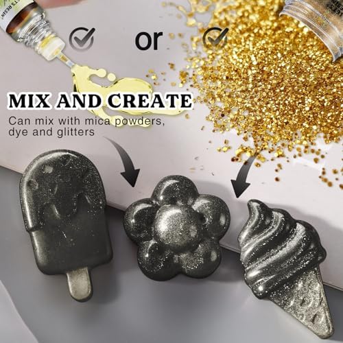 LET'S RESIN UV Resin, White & Black Colored UV Resin 300g Kit - Image 6