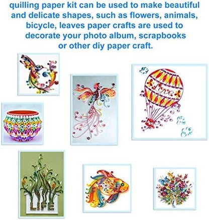 QTLCOHD 35 Colors 4200 Strips Paper Quilling Strips Set - Image 7