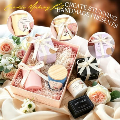 Fanyajoo Candle Making Kit,Candle Making Kit for Adults & Beginners–1200g Soy Wax，Digital Wax Melting Pot, Floral Candle Molds, Gift Boxes,Complete DIY Set，Perfect for Home Crafts & Giftin - Image 3