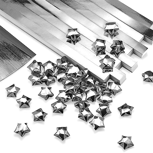 Kigeli 1000 Sheets Origami Star Paper Strips,Silver,Solid Style by Kigeli