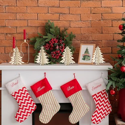 COCHIE DIY 3D Christmas Tree Wood Crafts to Paint, Paintable Unfinished Wooden Slices for Craft, Xmas Trees Cutouts Ornaments for Painting Decorations (24 PCS) - Image 7
