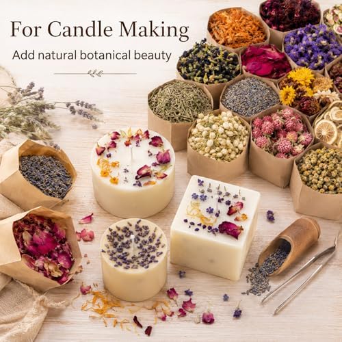 Sukh 21 Bags Dried Herbs Kit - Natural Dried Flowers for Soap Candle Crafts - Image 3