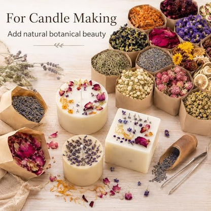 Sukh 21 Bags Dried Herbs Kit - Natural Dried Flowers for Soap Candle Crafts - Image 3