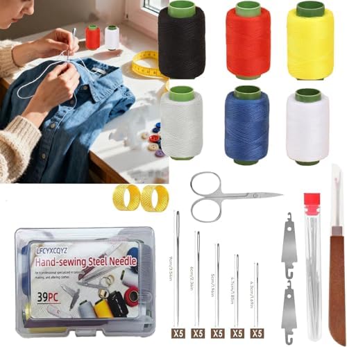 39Pcs Sewing kit for Adults：Stainless Steel Big Eye Needles - Image 5