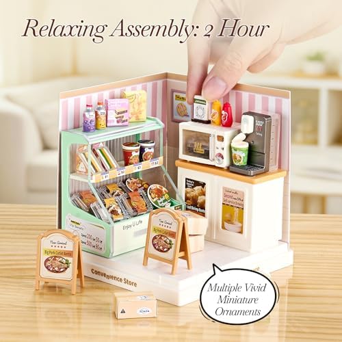 Miniature Convenience Store House DIY Kit, Mini Shop Scene - Image 5