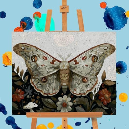 Paint by Numbers Kit for Adults, Butterfly DIY Acrylic Canvas Painting Set - Image 4