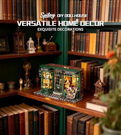 Spilay Book Nook Kit for Adults, Magic Full House DIY Miniature House Kit - Image 4