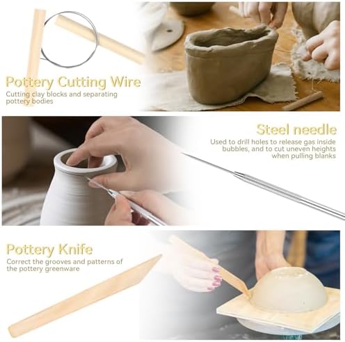 13 Pcs Clay Tools Kit, Pottery & Clay Sculpting Tools, Polymer Clay Tools for Adults, Pottery Craft, Drawing, Dotting, Baking, Carving, Molding, Modeling, Shaping - Image 4