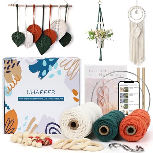 UHAPEER DIY Macrame Kits for Adults Beginners with Instruction and Video by UHAPEER