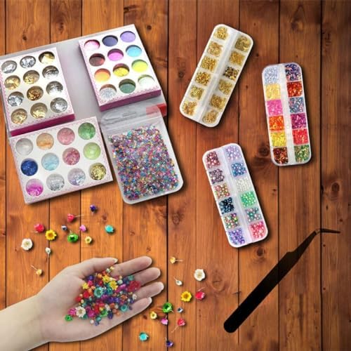 UV Resin Inclusions Kit for Beginners, Jewelry Making Supplies with Glitter, Foil Flakes, Dried Flowers, Sequins for Epoxy Resin, Tumbler Crafts, DIY Art Crafts - Image 7