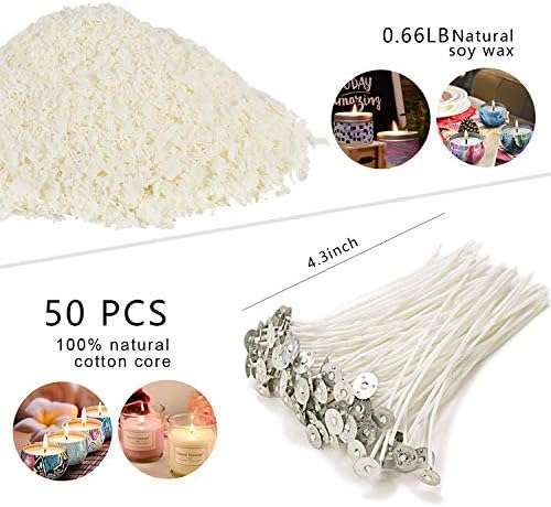 DINGPAI Candle Making Kit with Candle Make Pouring Pot & Natural Soy Wax - Image 3