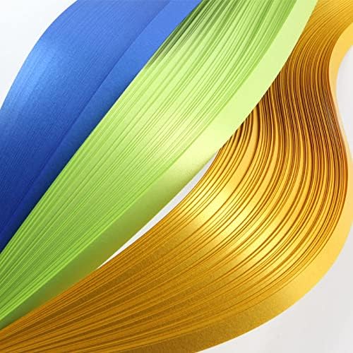 5mm Metallic Shimmer Pearlescent Paper Strips Quilling Paper 60pcs/Bag Handmade Color Paper 54cm Long for Arts Crafts DIY (Golden) - Image 6