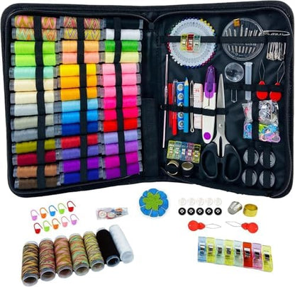 HYHJMISTY Sewing kit, Needle and Thread Kit for Sewing, 186 Pcs Sewing Accessories for Travel, Home, School and DIY Gift, Needles, Scissors, 43XL Thread Spools by HYHJMISTY