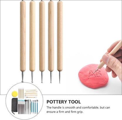 DOITOOL Polymer Clay Tools Kit 25 pcs Clay Carving Tools for Sculpting Forming Cutting Scraping Smoothing Pottery Tool Set for Beginners and Professionals 7.87 X 3.54 X 1.18 in - Image 5