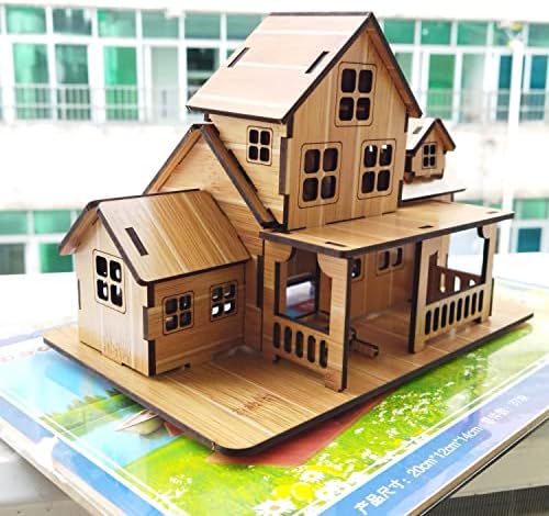 3D Wooden Puzzles for Adults Wooden Building Model, 3D House Model Kits for Adults, Log Cabin Model Kits - Image 7