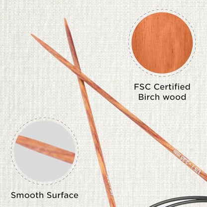 KnitPro Dreamz Fixed Circular Needles 40" (100cm) | US Size 1 (2.25mm) - Image 2