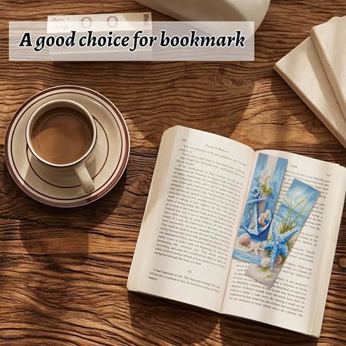 NEGEKFKX 6 Pcs Beach Cross Stitch Bookmark Kit for Adult Beginners - Image 3