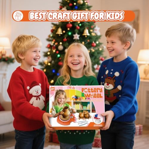 Insnug Pottery Wheel for Kids - Arts and Crafts for Kids Ages 8-12,Kid Pottery Wheel Kit Toys with Modeling Clay Sculpting Tools for Girls Boy Birthday Christmas Gift for 6 7 8 9 10 11 12+ - Image 6