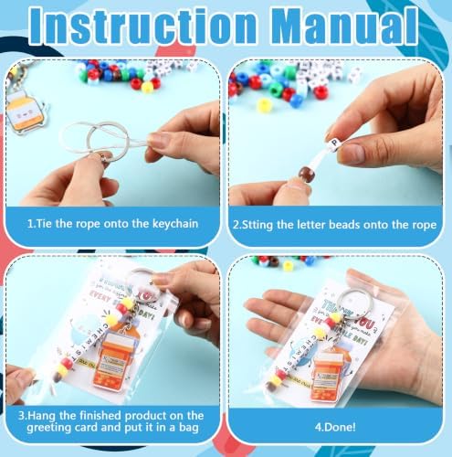 Suncalla 996 Pcs 24 Set Pharmacy Keychain Making Kit DIY Charm Crafts Bulk - Image 3