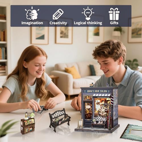 Cutefun Book Nook Kit - DIY Miniature Dollhouse Kit for Adults and Teens - Image 4