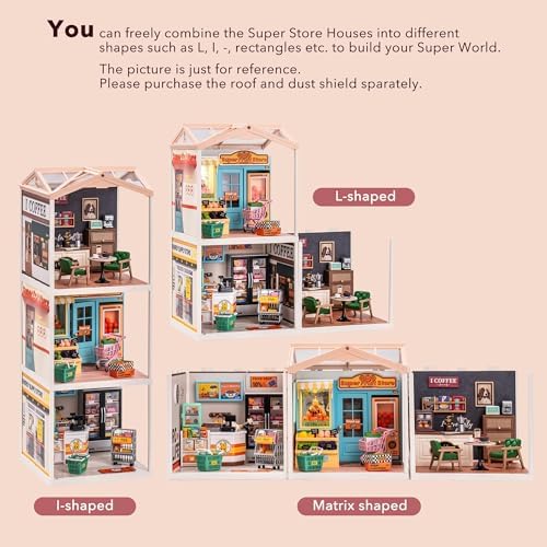Rolife LED Building Blocks for Adults,1:24 Toy Building Sets,Model Building Kits,DIY Miniature Dollhouse Kits for Adults,Hobbies for Women Men (1.Golden Wheat Bakery) - Image 4