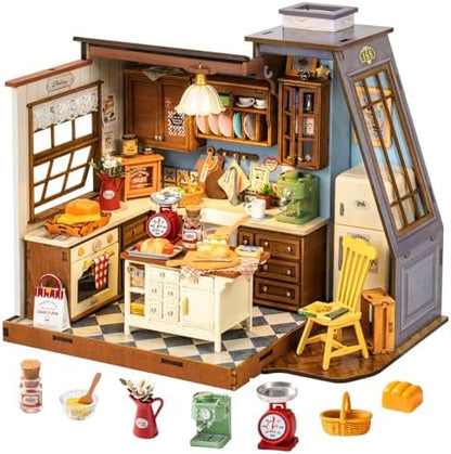 Rolife Baking Kitchen DIY Miniature Dollhouse Kit Creative Gift for Adults by Rolife