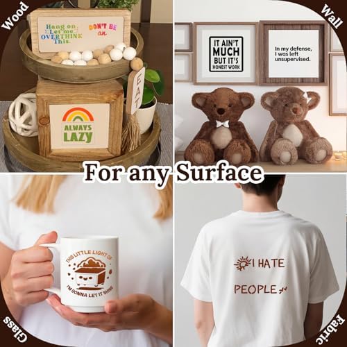 40pcs Stencils for Crafts Reusable, Funny Sarcastic Wood Burning Stencils - Image 5