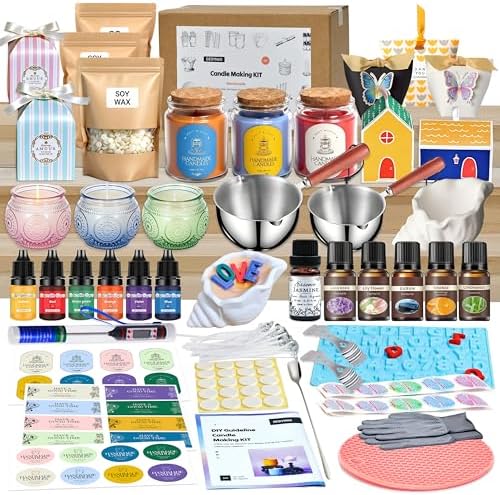 Geoynas 113Pcs Candle Making Kit for Adults - Soy Wax DIY Set by Unknown
