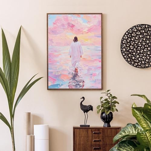 BAWKENTON Pink Jesus Paint by Numbers for Adults and Kids - Image 5