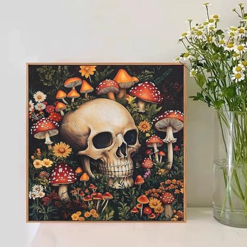 Skull Paint by Numbers Kit for Adults, 16x16 inch - Image 2
