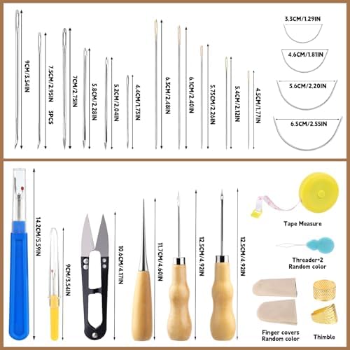 Upholstery Repair Kit, 71 Pcs Heavy Duty Sewing Kit, Leather Stitching Kit - Image 3