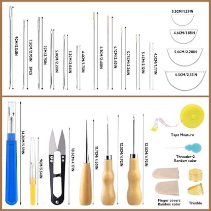 Upholstery Repair Kit, 71 Pcs Heavy Duty Sewing Kit, Leather Stitching Kit - Image 3