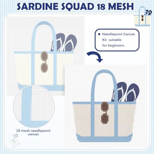 XunYee Needlepoint Canvas Kit, Tote - Image 3