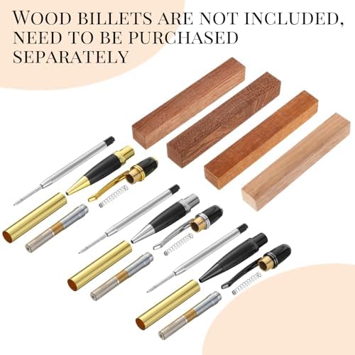 Colarr 12 Pack Woodturning Pen Kit Twist Ballpoint Pen Kit, Mix Colors - Image 5